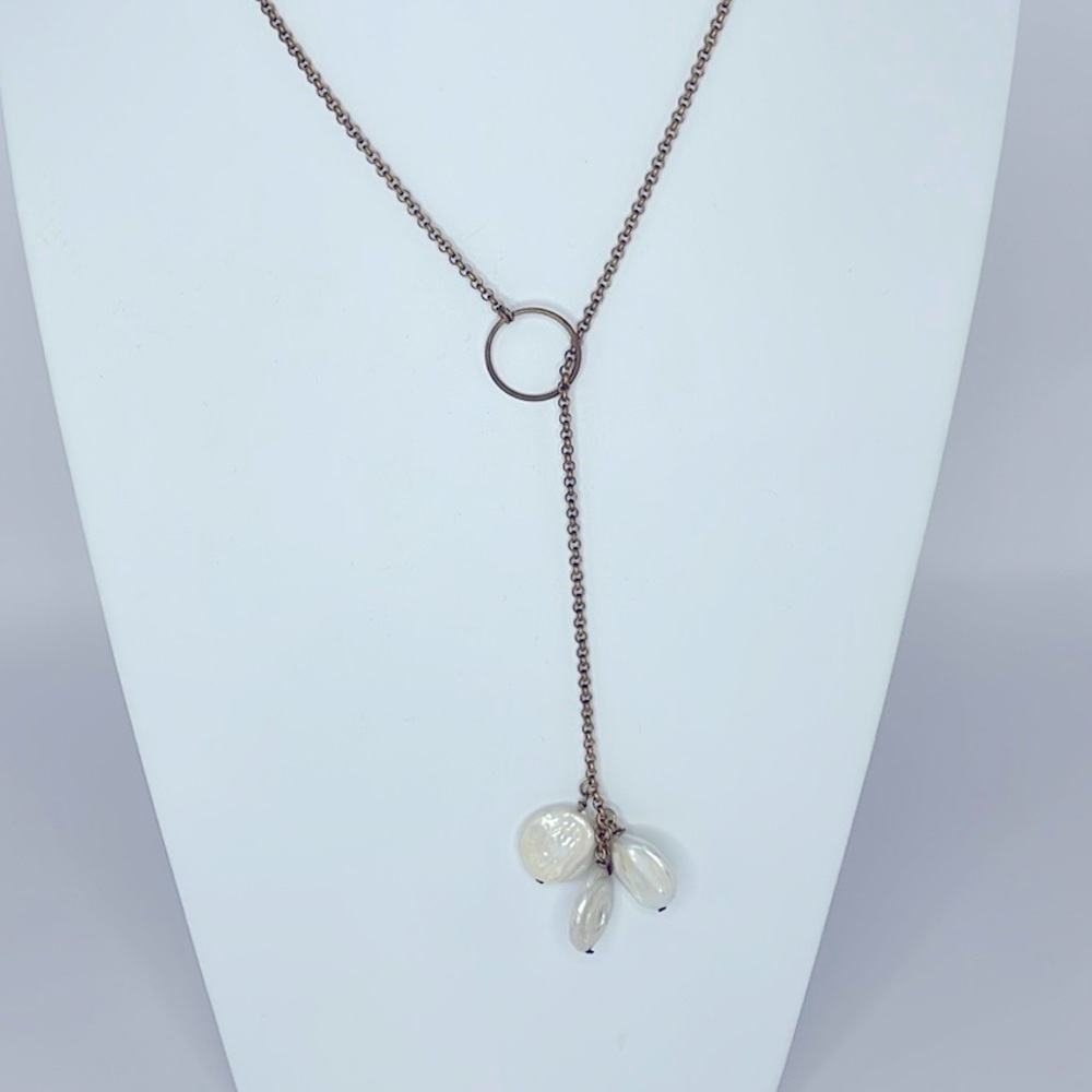We Dream in Colour Pearl Lariat Necklace